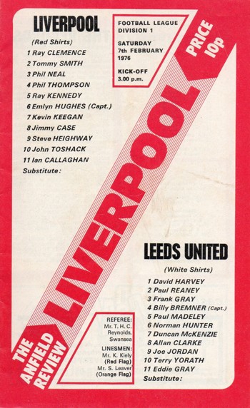 Match programme
